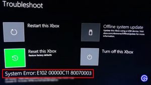 How To Fix Xbox One System Error E All Steps Gamer Tweak