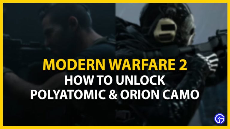 Modern Warfare How To Unlock Polyatomic Orion Camo