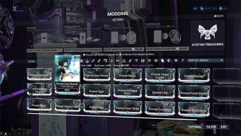 How To Find Primed Mods In Warframe Gamer Tweak