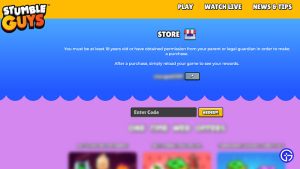 Stumble Guys Redeem Codes July Support Creators