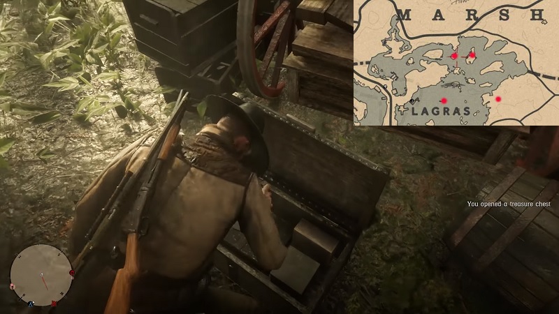 Red Dead Online Bluewater Marsh Treasure Location Map Guide
