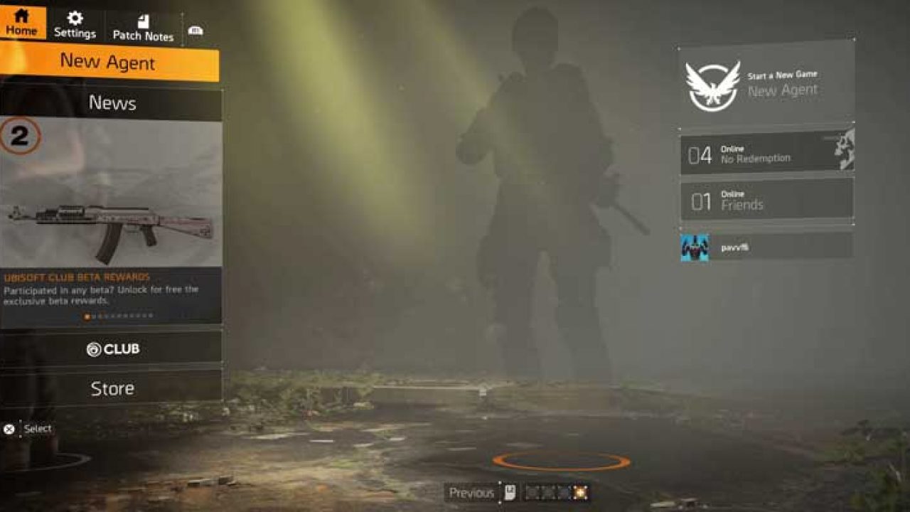 How To Start A New Game Start As A New Agent In Division 2 Gamer Tweak