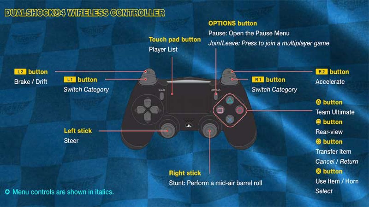 playstation controller settings