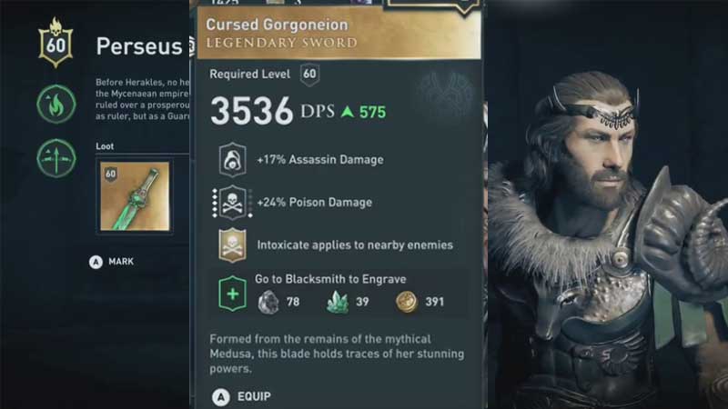 Get Cursed Gorgoneion Legendary Sword In AC Odyssey
