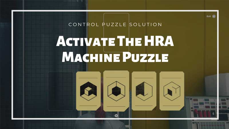 Control HRA Machine Puzzle Solution