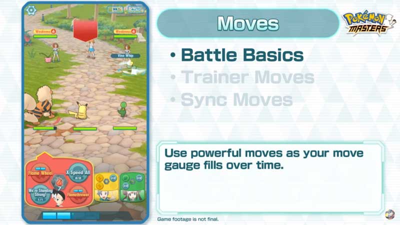 Pokemon Masters Move Guide