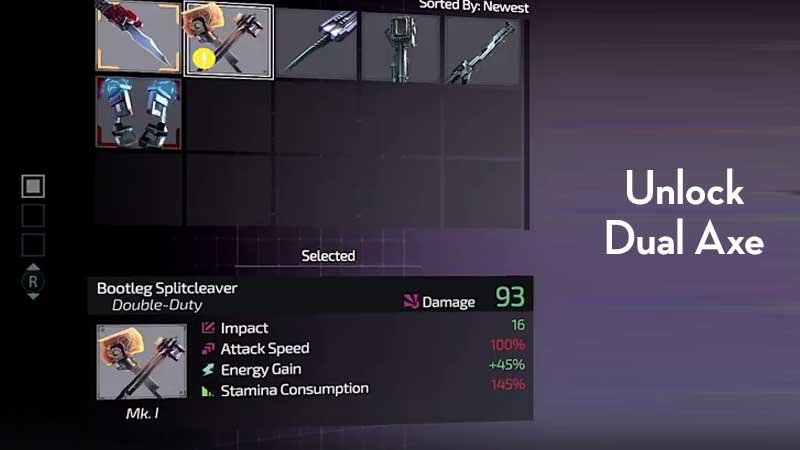 Unlock Dual Axe Weapon Surge 2
