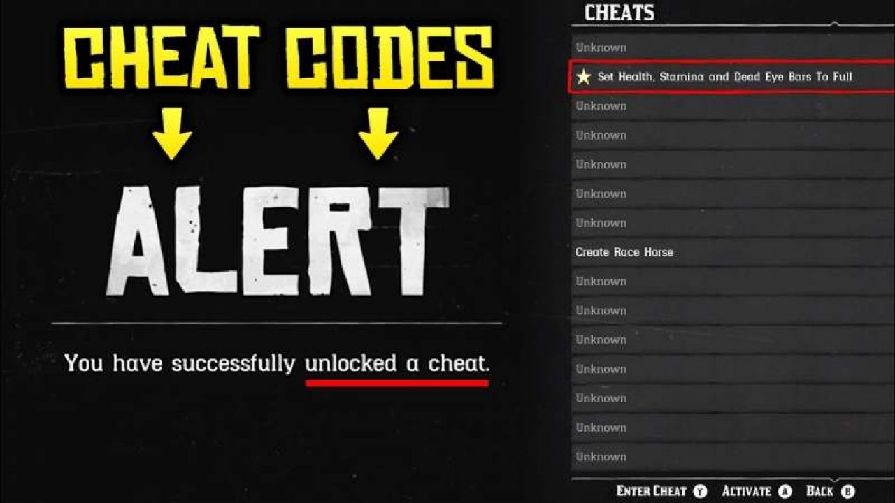 RDR2 Cheats: All Red Redemption 2 Jan 2023