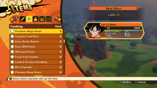 How To Use Items In Battle In Dragon Ball Z Kakarot Battle Guide