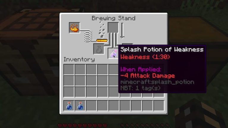 How To Make Splash Potion of Weakness In Minecraft