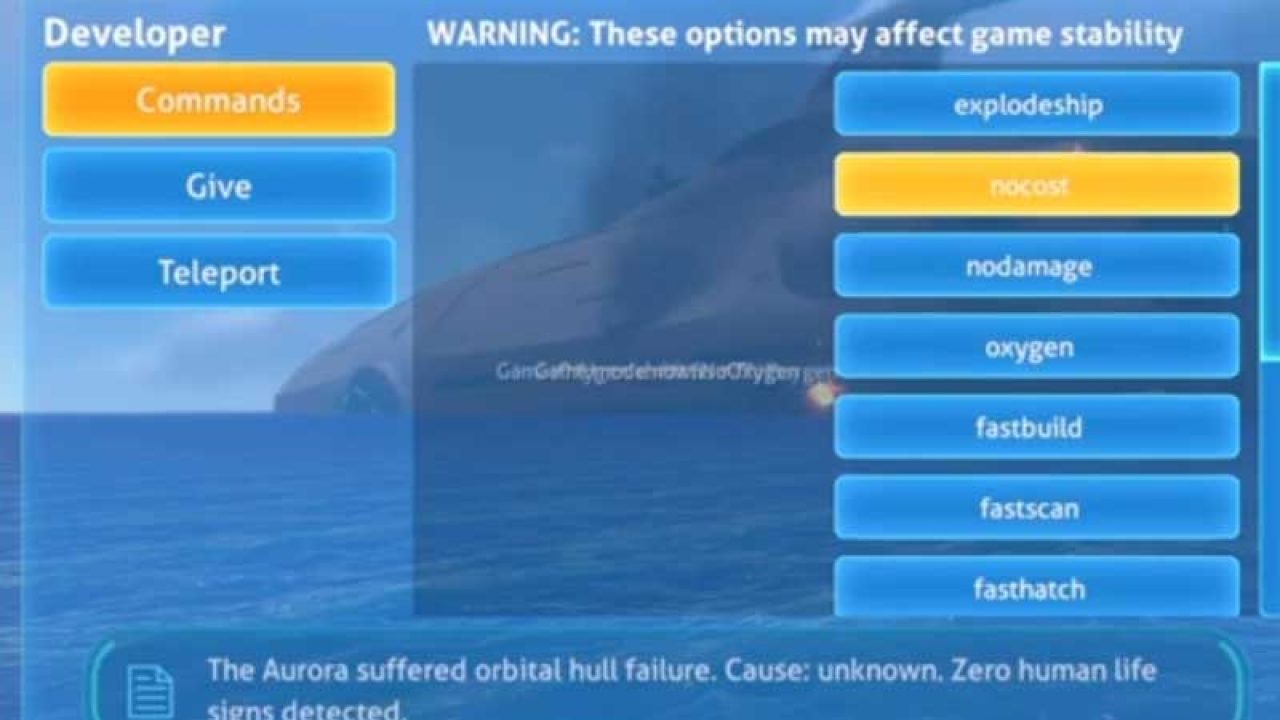 How To Use Cheats In Subnautica Every Cheat Command