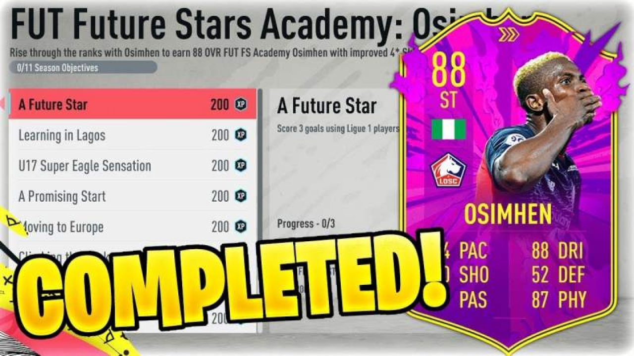 Fifa How To Complete The Future Stars Victor Osimhen Seasons Guide