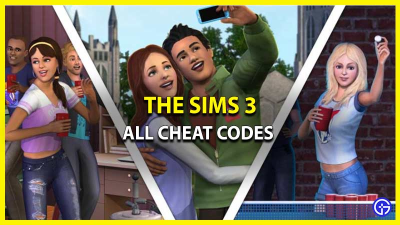 cheat codes the sims 3