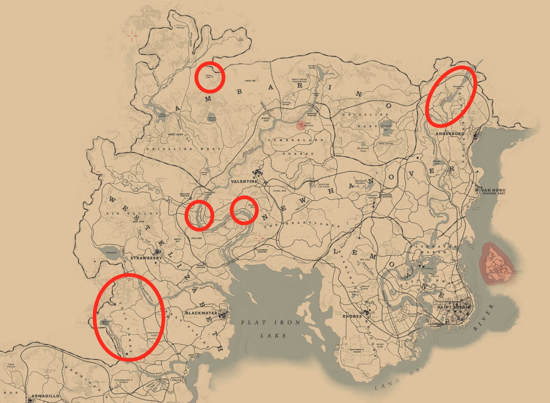 Red Dead Redemption 2 Moose Locations Map 