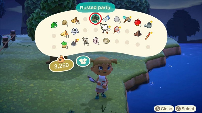 rusted parts location animal crossing