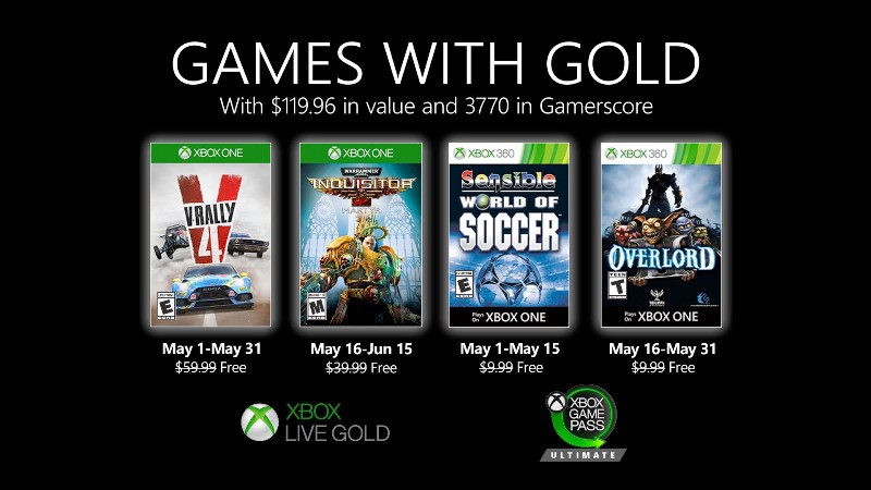 Games with Gold May 2020