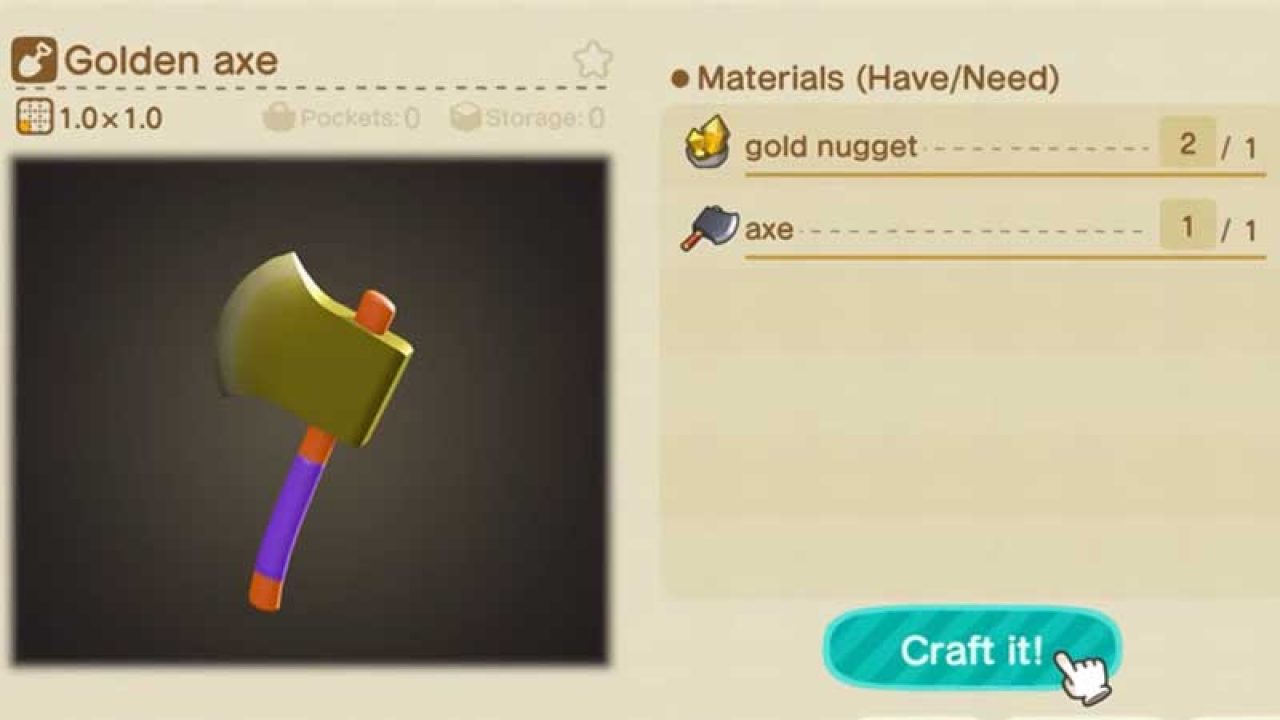 Animal Crossing New Horizons Golden Tools Guide Gamer Tweak - roblox assassin crafting recipes
