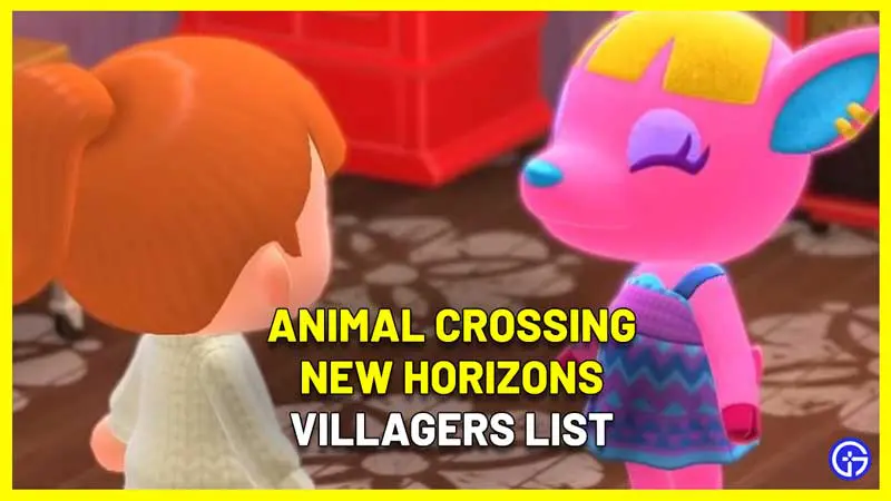 animal crossing villagers list