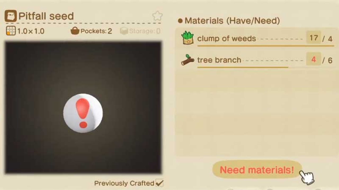 How To Get Pitfall Seeds In Animal Crossing New Horizons - the roblox code for bury a friend