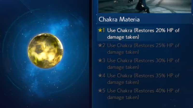 FF7 Remake Unlock Chakra Materia