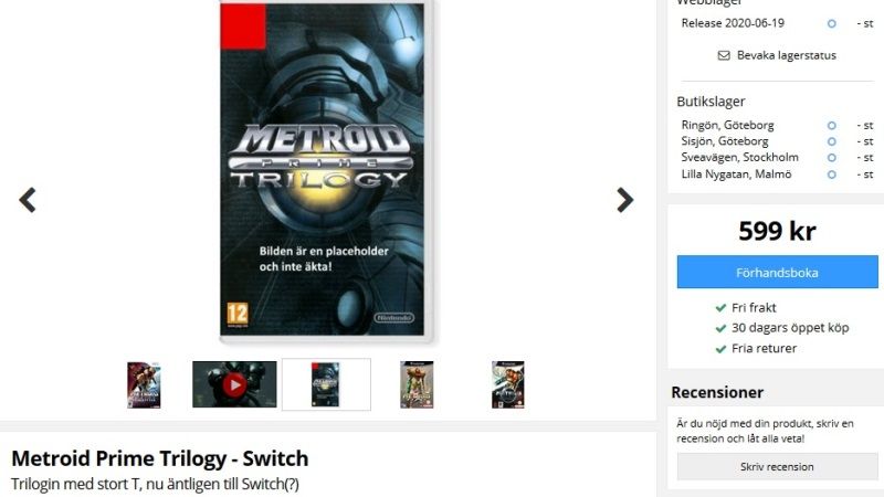 Metroid Prime Trilogy Nintendo Switch Release Date Leaked