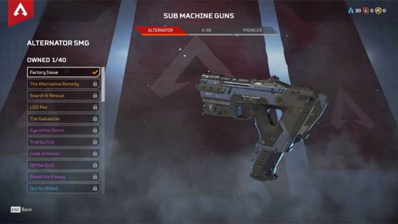Apex Legends Sub-machine Guns