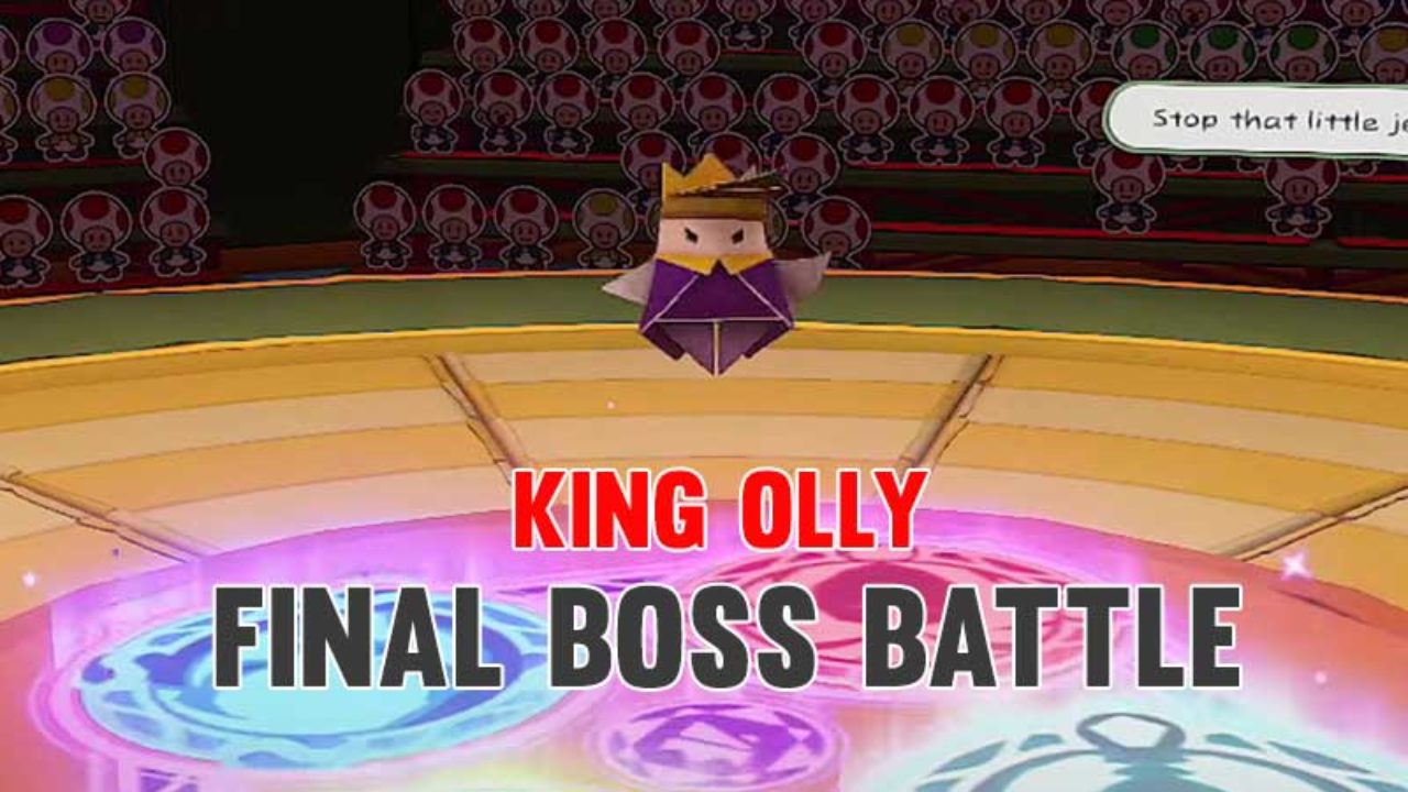 Paper Mario Origami King Final Boss Battle How To Beat King Olly - ice magic circle roblox
