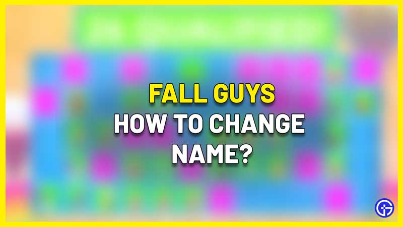 how to change name fall guys
