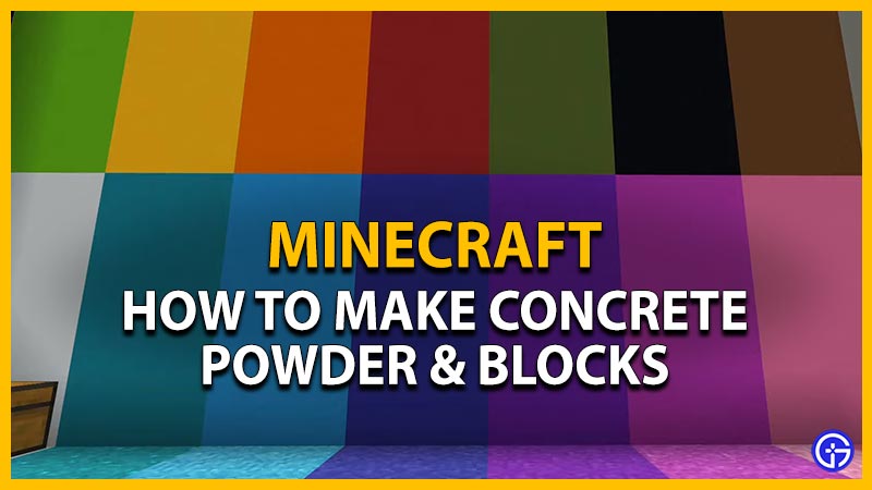 how to make concrete minecraft
