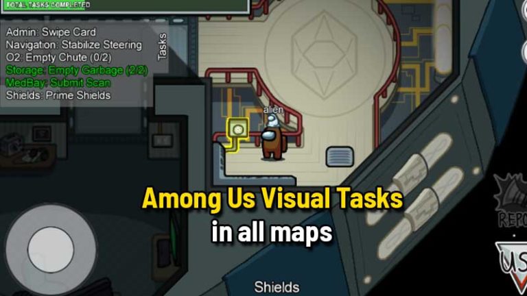 Among Us Visual Tasks List - The Skeld, Polus, Mira HQ Maps