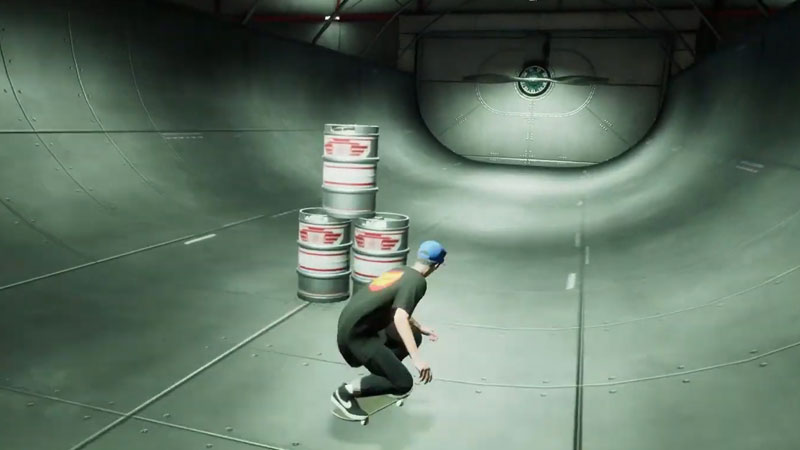 Barrel Hunt on The Hangar in Tony Hawk’s Pro Skater 1 + 2