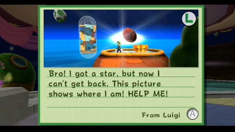 Super Mario Galaxy All Three Letters to find Luigi