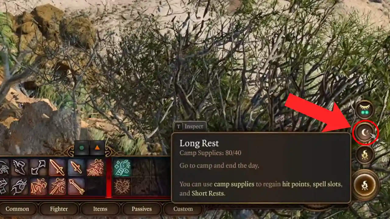 How to Use Long Rest in Baldur’s Gate 3 BG3 where to take