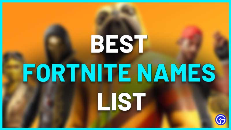 cool, good and sweaty fortnite names list