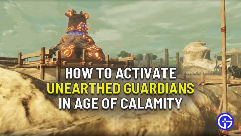 how to activate unearthed guardians in hyrule warriors age of calamity