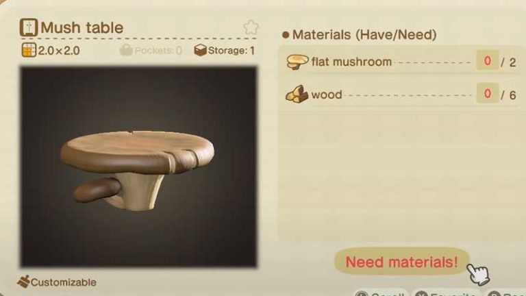 All Mushroom DIY Crafting Recipes in ACNH (Full List)