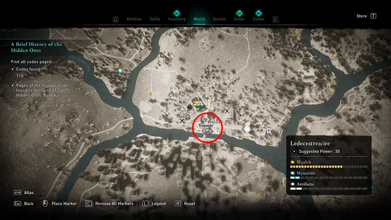 how to get and solve Ledecestrescire Hoard Treasure Map in AC Valhalla