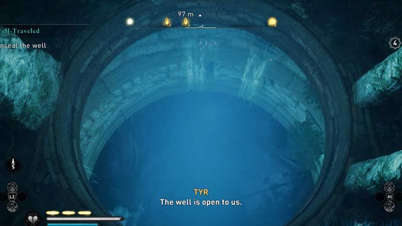 how to unseal the well of udr in ac valhalla