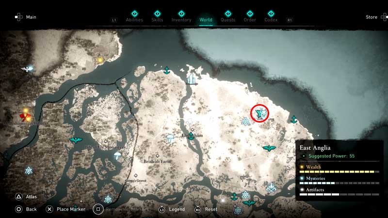 where to find three witch sisters location in assassin's creed valhalla