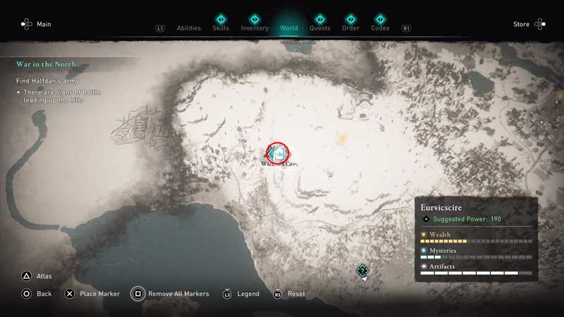 wiccan's cave location in assassin's creed valhalla