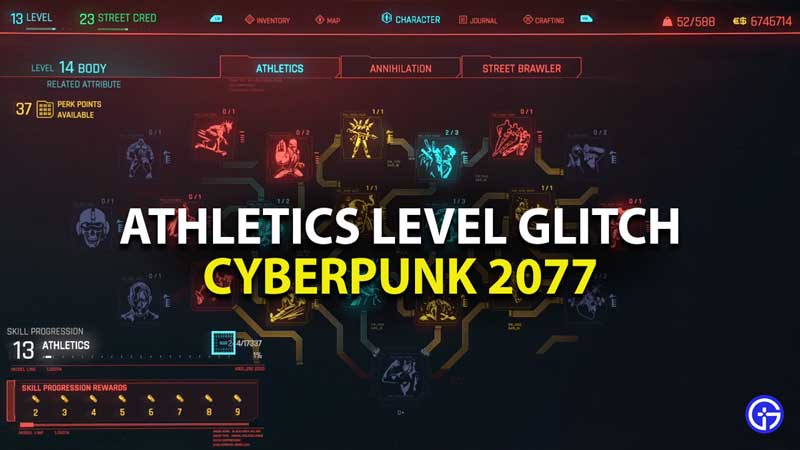 Athletics Level Glitch In Cyberpunk 2077 How To Max Out Athletics Skill