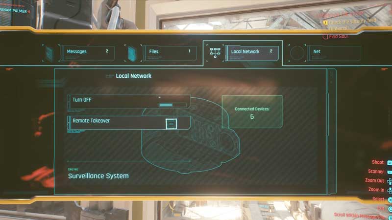 complete check the security feed optional objective in riders on the storm mission in cyberpunk 2077