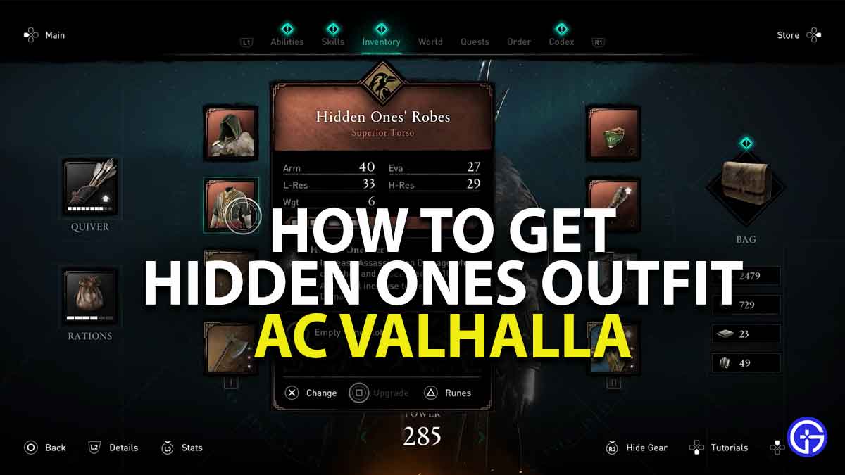 how to get hidden ones outfit assassins creed valhalla