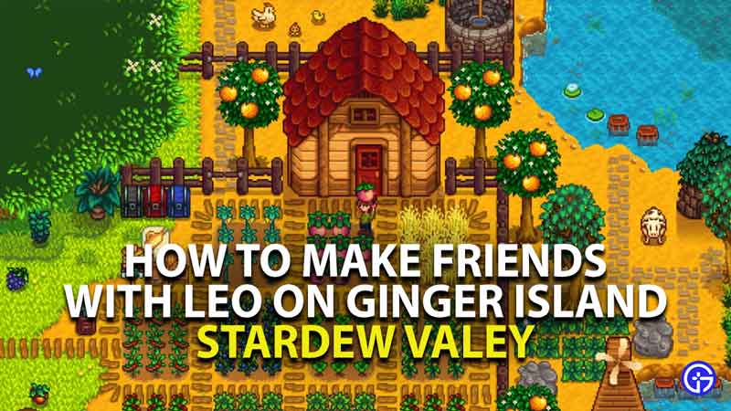 how to make friends with leo on ginger island in stardew valley