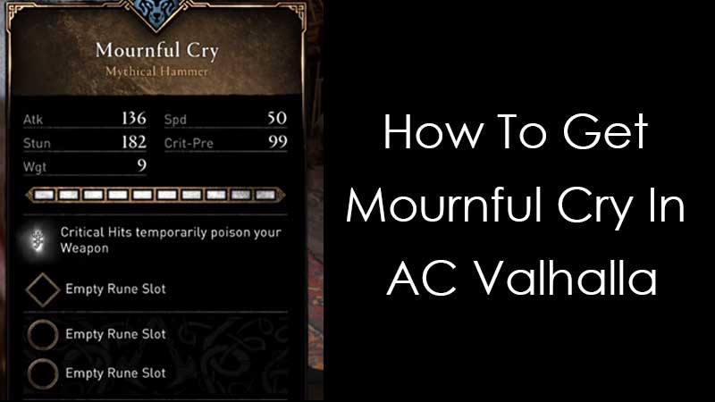 AC Valhalla Mournful Cry Hammer Weapon