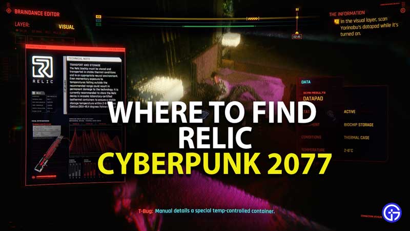 where to find relic in cyberpunk 2077