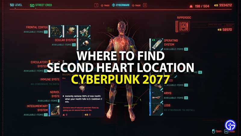 where to find second heart location in cyberpunk 2077