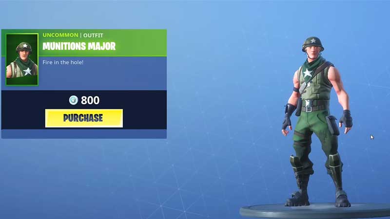 Munitions Major Rare Outfit