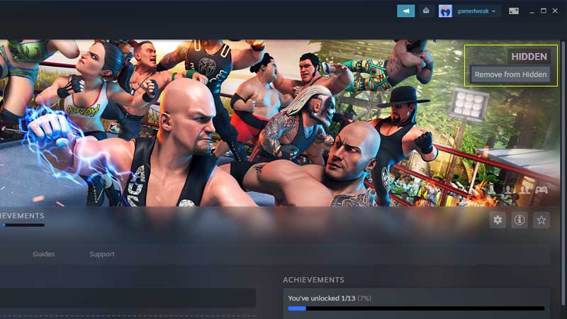 how to hide uninstalled games on steam