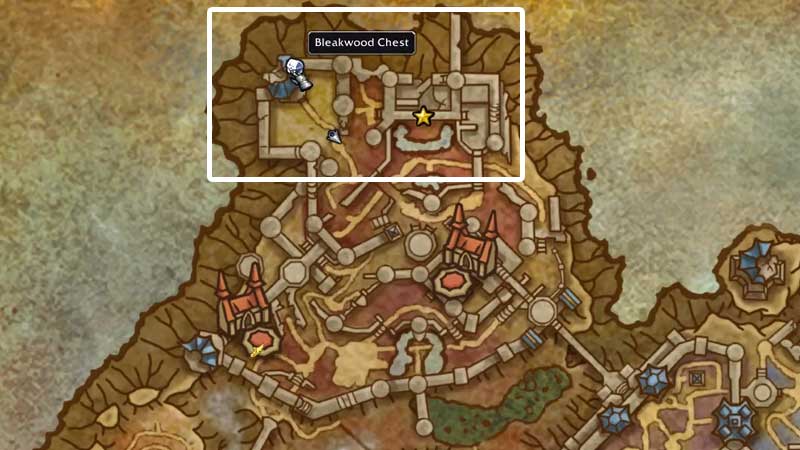 Shadowland Bleakwood Chest Location Guide
